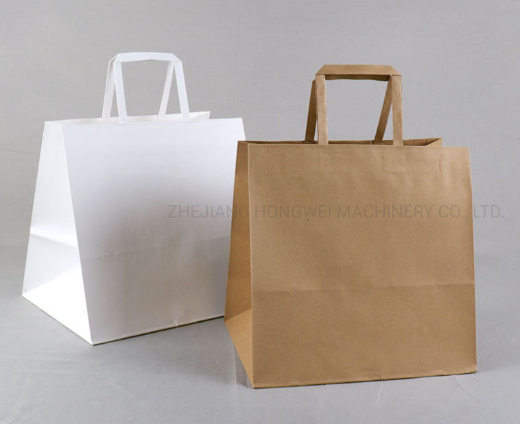 Paper Bag with Flat Handle Carry Bag Making Machine