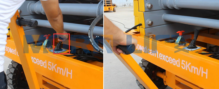 6m Manual Scissor Lift Trailing Lifting Equipment with Capacity 500kg