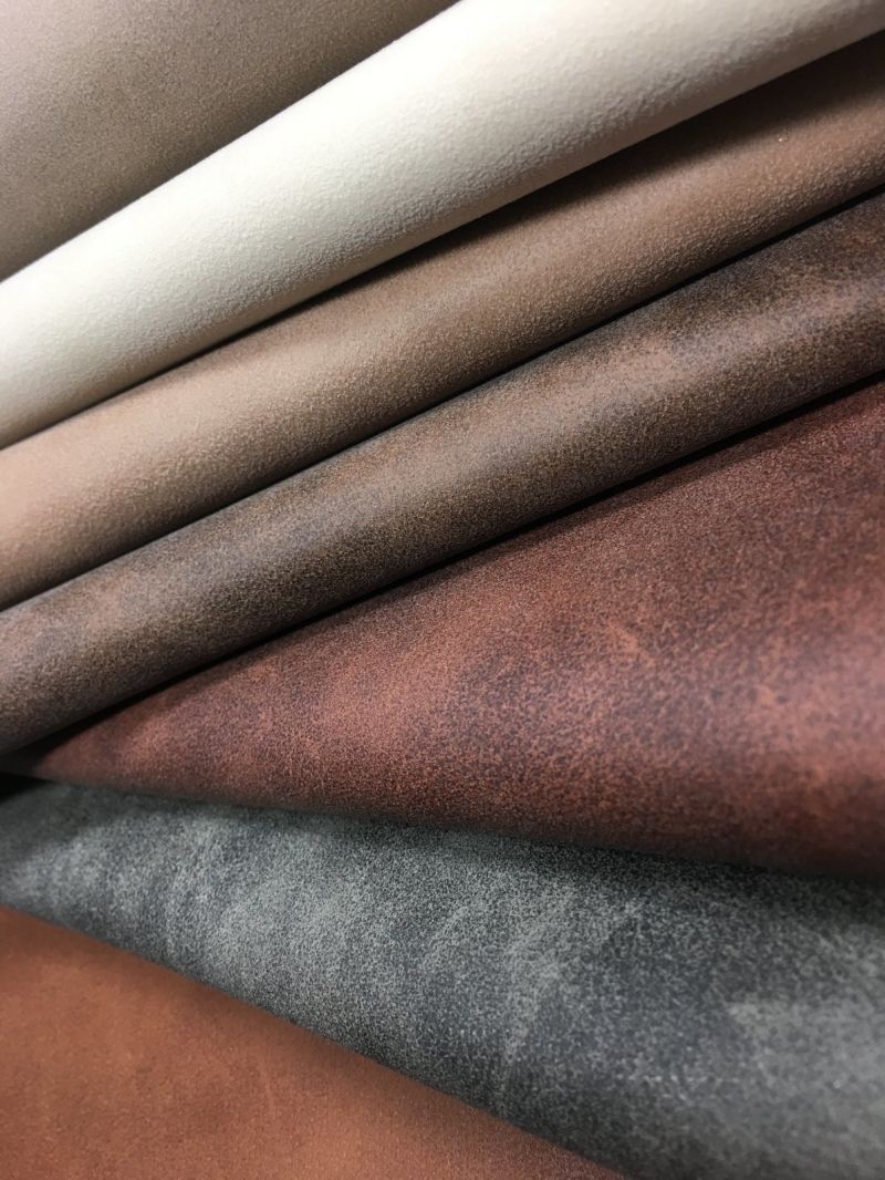 Popular Soft Synthetic PU Material Fabric Leather for Sofas/Shoes/Bags Fabric