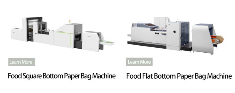 Paper Bottom Bag Making Machine Bolsas De Papel Custom Printed Machine Making Bags