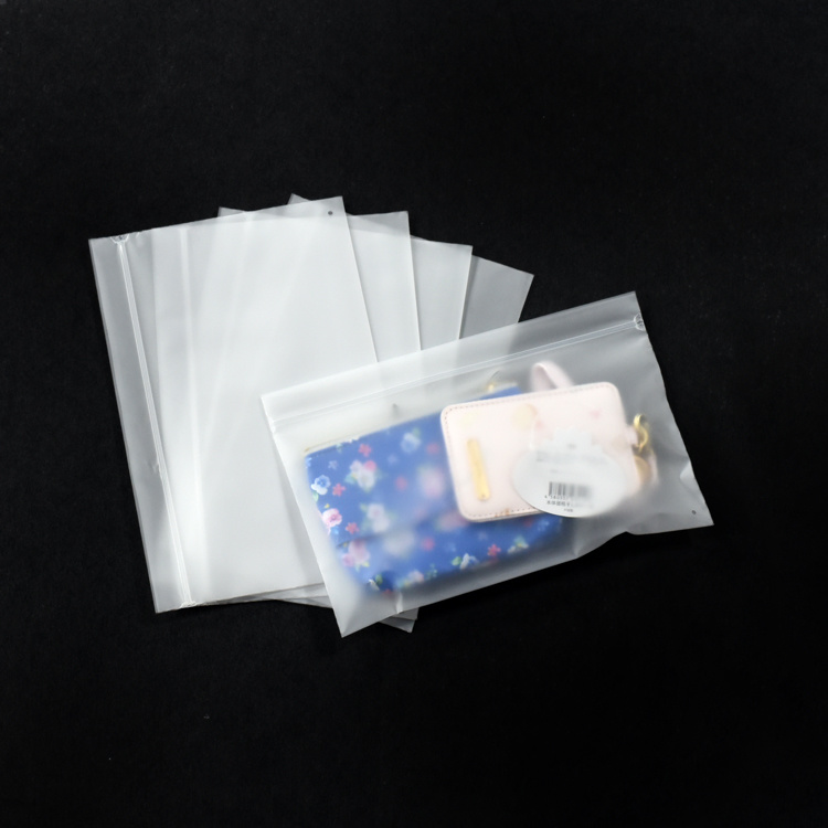 Custom Frosted Plastic Ziplock Clothes Underwear Packaging Bags with Zip Closure