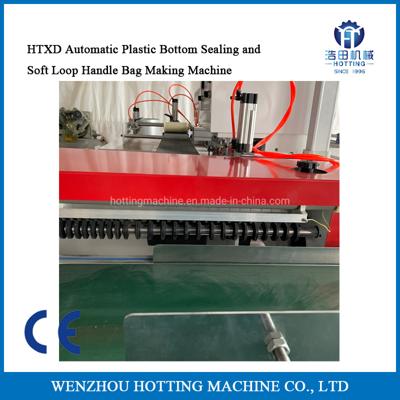 Automatic Plastic Shopping Bag with Handle Bag Making Machine, Degradable Clothes Bag with Soft Handle Making Machine with CE