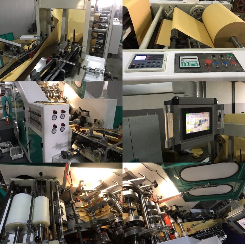 Fully Automatic High Productivity Square Bottom Paper Bag Making Machine / Machine Making Paper Bags / Brown Paper Shopping Bag Making Machine