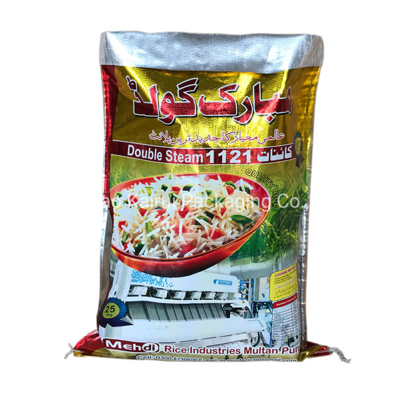 Laminated Woven 25kg PP Woven Bag Sacks of Rice