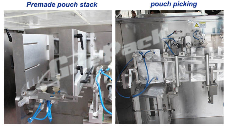 Automatic Premade Bags Given Punch Zipper Standup Bags Packing Machine for Chocolate Bean
