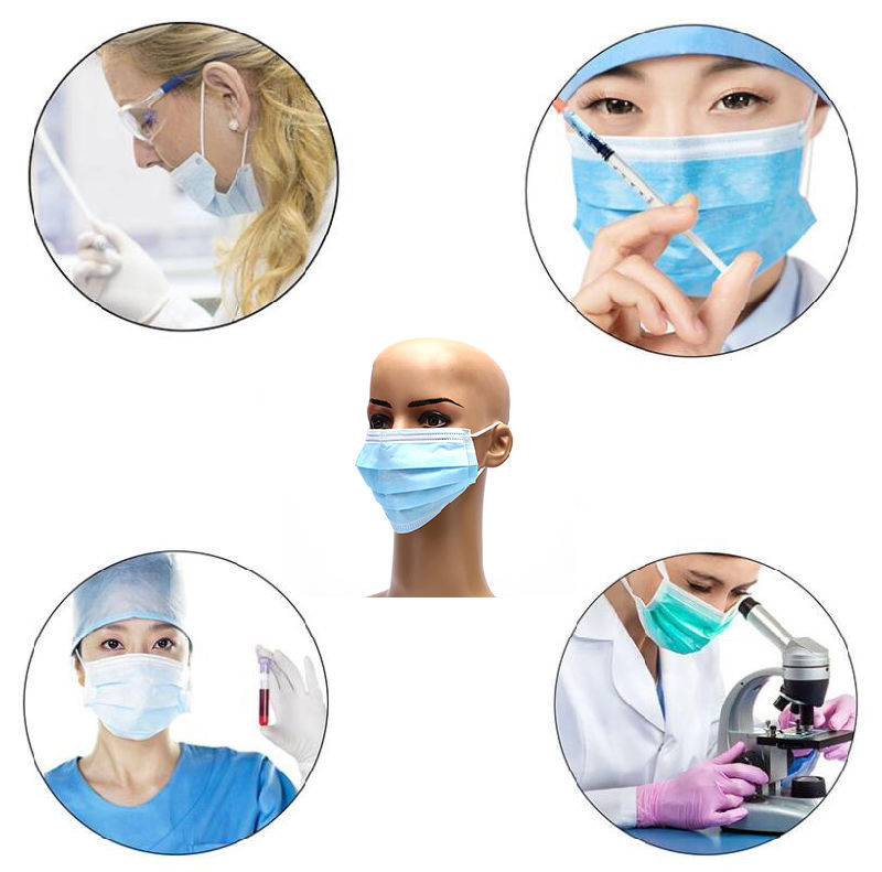 Factory Direct Supply Manufacture of Disposable Three-Layer Non-Woven Civilian Masks