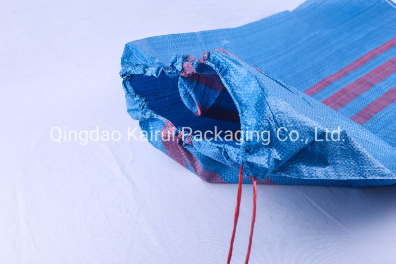 PP Woven Sacks with Drawstring 50kg for Wheat, Corn, Paddy, Nut and Grain.