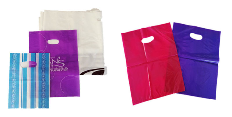 Biodegradable LDPE Die Cut Shopping Bag for Clothes and Gift
