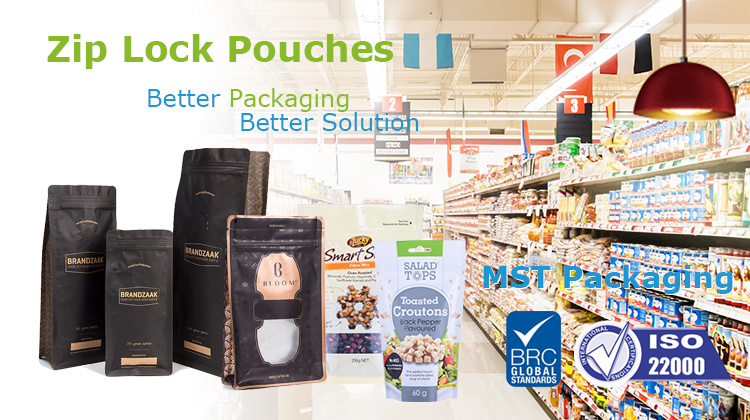 Plastic Waterproof Zip Lock Bags Food Spices Ziplock Bag Clothes