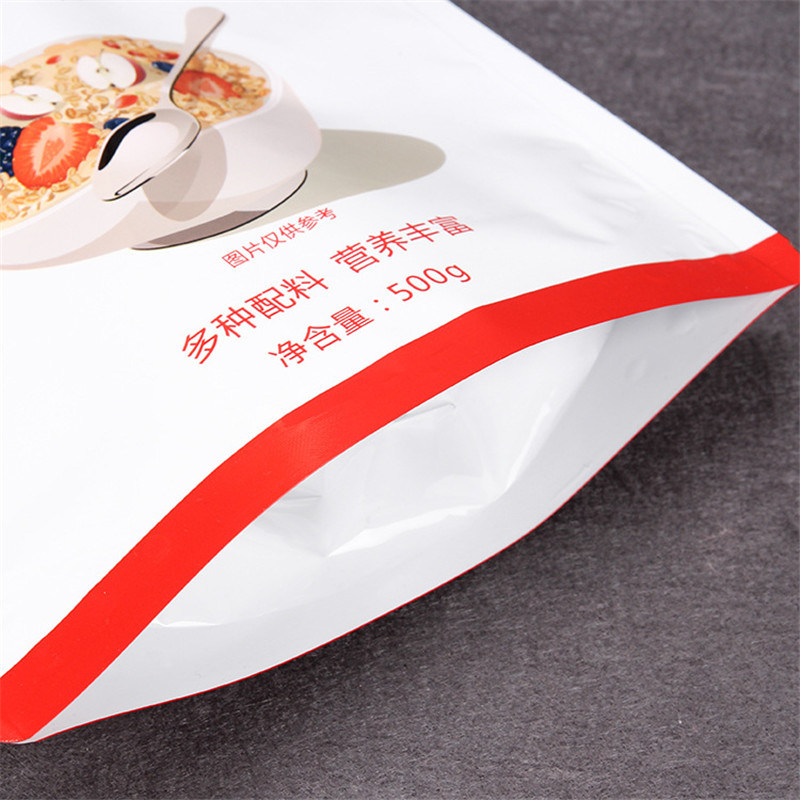 Food Grade Custom Plastic Standing up Pouches Resealable Ziplock Bags with Zipper for Food Packaging