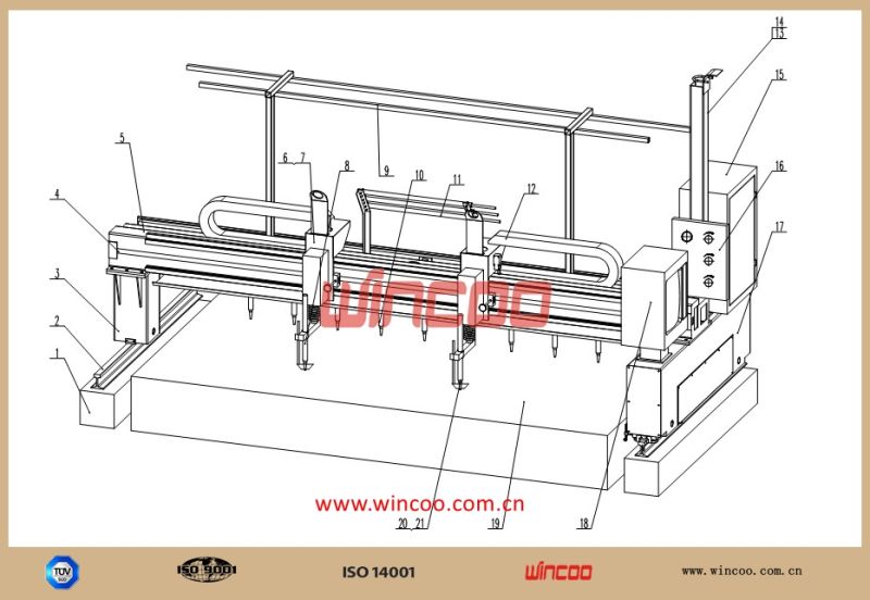 CNC Flame/Strip Oxy-Fuel Cutting Machine/CNC Sfteel Fabrication Cutting Machine/Steel Fabrication Machine/Plasma Cutting