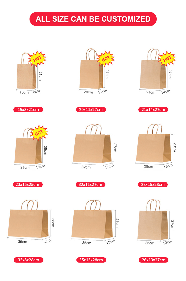 Paper Bags Wholesale Custom Logo Paper Bag Kraft Paper Bags with Handles