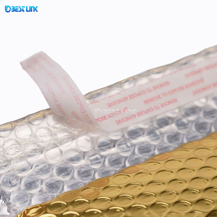 Golden Bubble Bags Padded Mailing Bags Metallic Bubble Envelopes Bubble Mailers with Printing