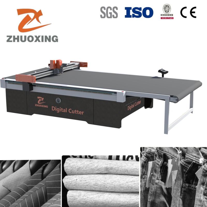 Zhuoxing - Soft Material CNC Cutting Machine with Cutter Extension Flatbed Digital Cutter Oscillating Cutting Machine Factory