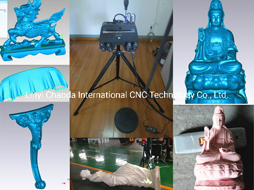 4 Axis 3D Foam Rotary CNC Machine to Produce Statue, Buddha, Figure