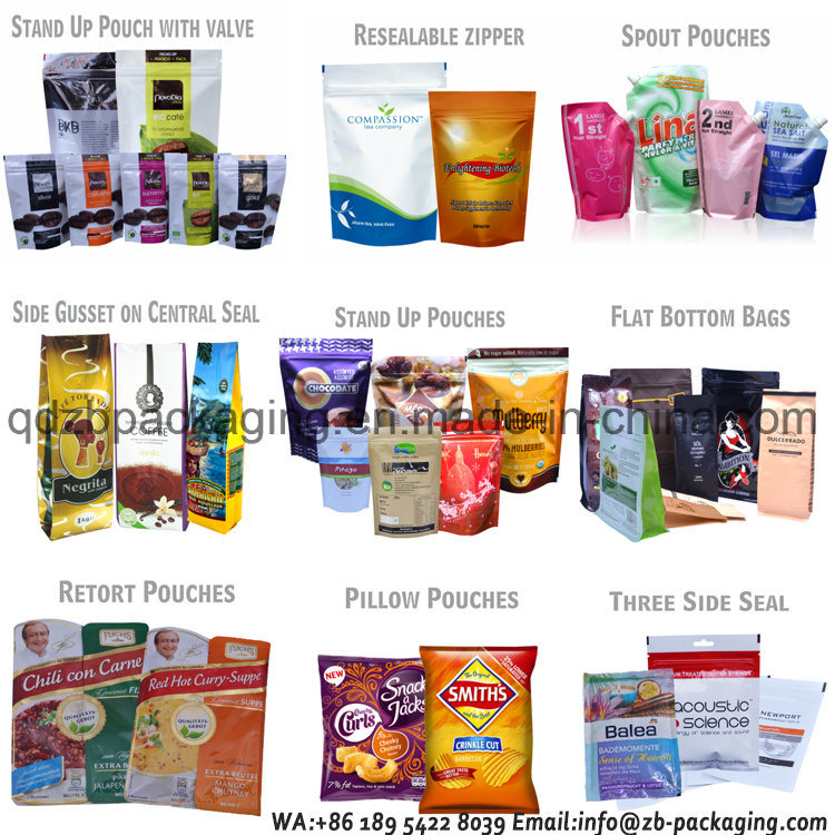 Customized Plastic Composite Food Packaging Bag with Zipper