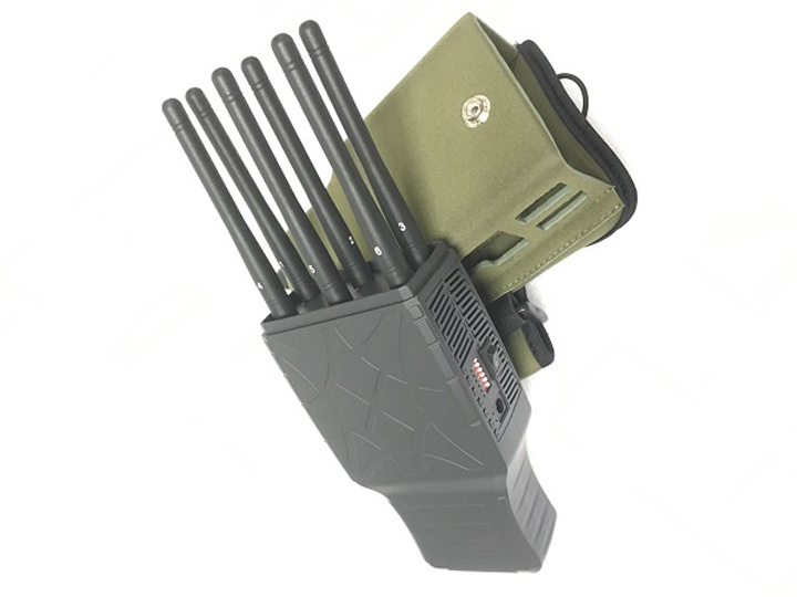 Powerful 6 Antennas Handheld Selectable WiFi Jammer 3G/4G Mobile Phone Jammer with Carry Case