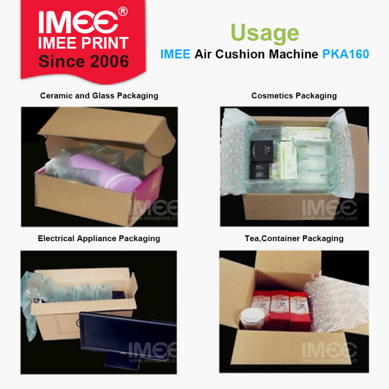Imee Custom Inflatable Air Cushion Bubble Film Packaging Bag Filling Making Machine