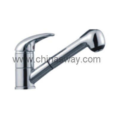 Kitchen Sink Mixer with Movable Spout and Tractable Spout (SW-0501)