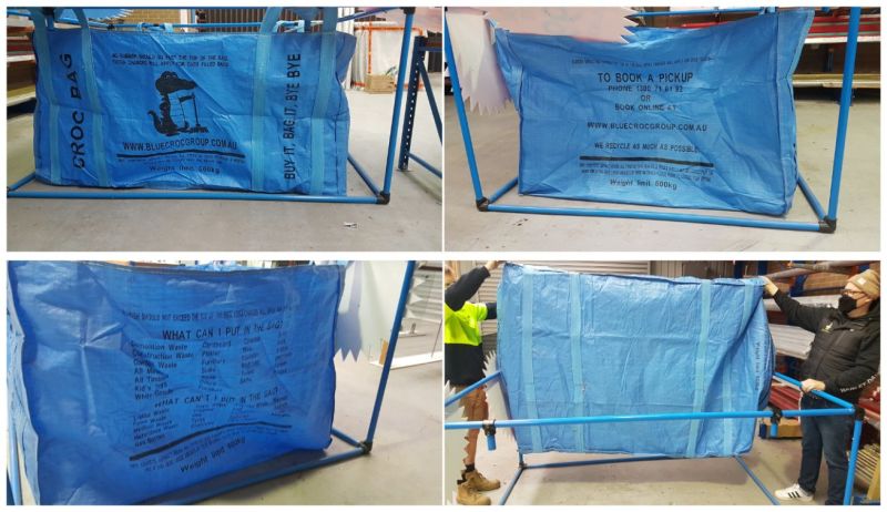 PP Skip 3 Cubic Yard Dumpster Bags for Green Trash Junk Removal in Us Austrilia Market