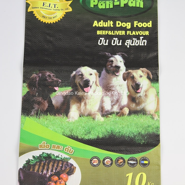 PP Woven Dog Feed Bags /Pet Food Polypropylene Sack 10kg