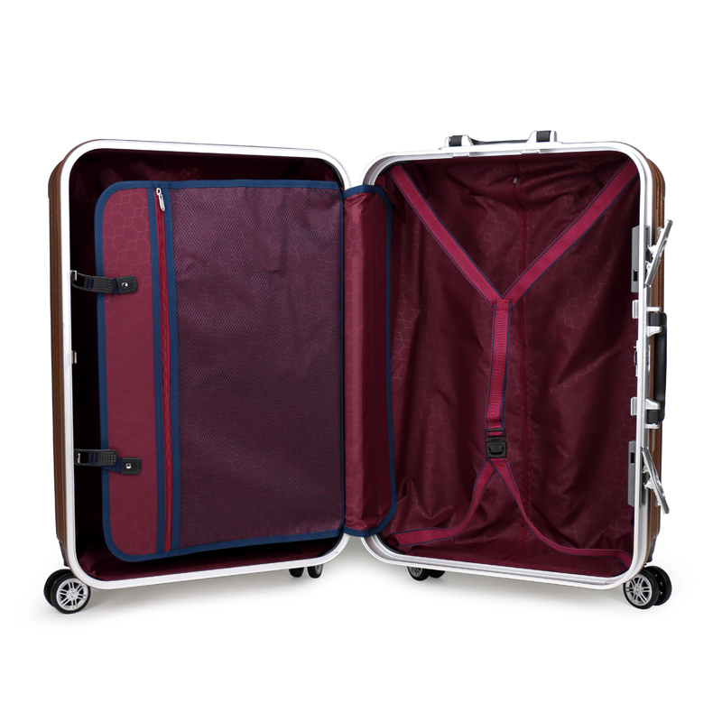 26"Trolley Luggage Aluminum Cover Luggage Scratch Proof Luggage