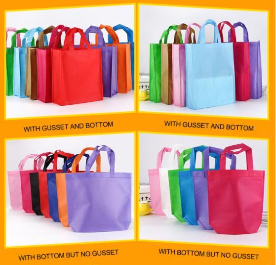 Supermarket Shopping Bags Non Woven Bags with Bottom Without Gusset
