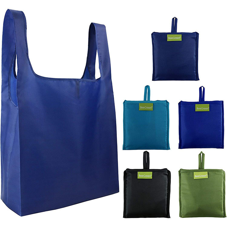 Durable Lightweight Washable Shopping Bag Folding Reusable Tote Custom Grocery Bag