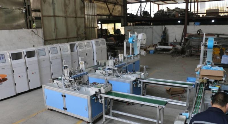 3 Ply Non Woven Folded Automatic Disposable Face Mask Making Machine