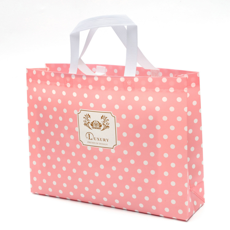 Wholesale Portable Shopping Bags Reusable Eco Friendly Nonwoven Bags Custom Logo Fabric Non Woven Shopping Bag