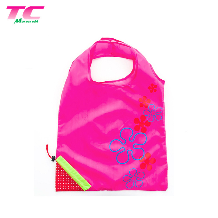 Reusable Folding Shopping Bag Roll up Polyester Shopping Bag