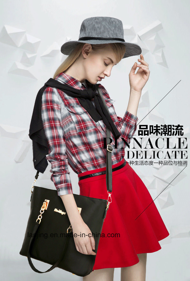 Fashion OEM Women PU Leather Shoulder Tote Bags Lady Handbag