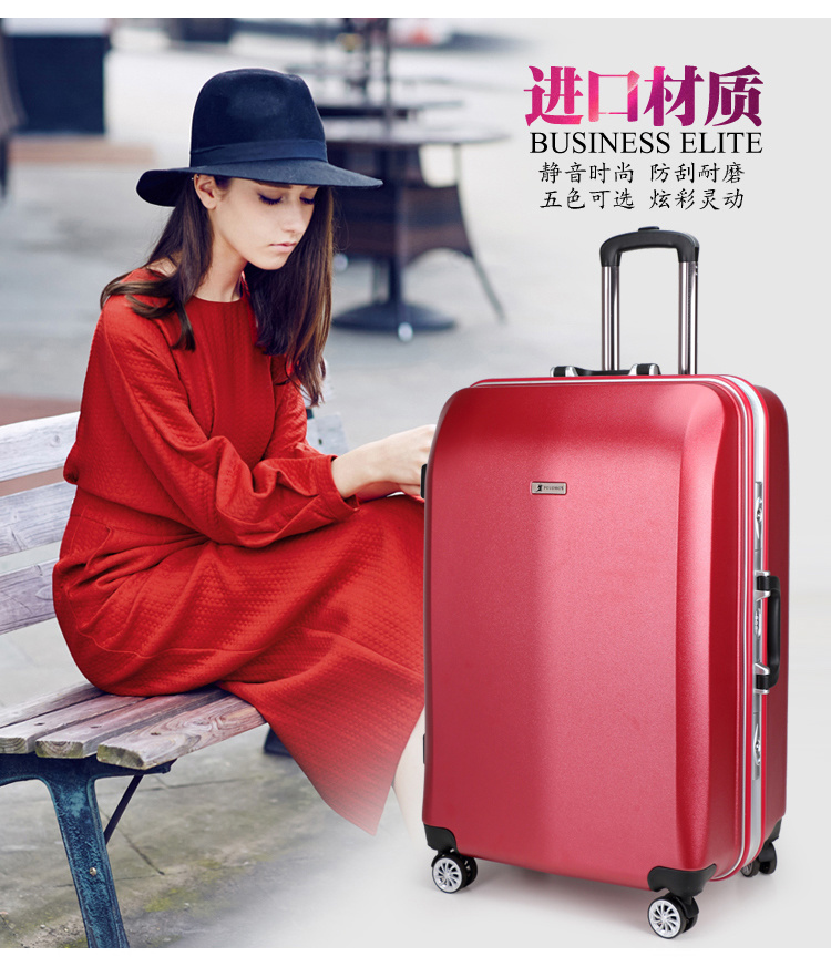 Trolley Luggage Aluminum Cover Luggage PC Scratch Proof Luggage