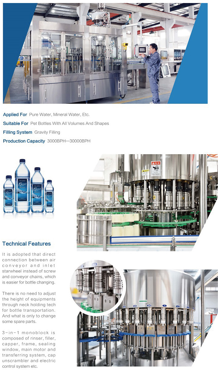 High Speed Water Production Line Bottling Water Production Machine