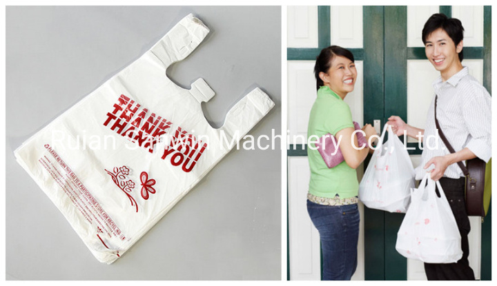 Biodegradable T Shirt Shopping Bag Making Machine for Sale