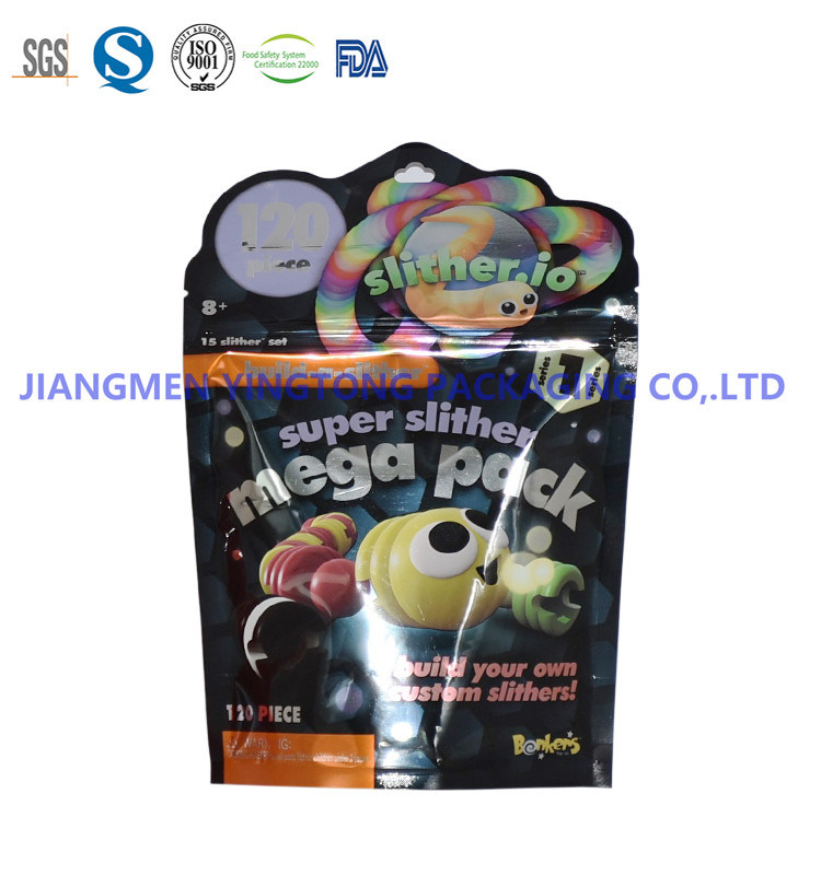 Plastic Packaging Pouches Stand up Special Shape Bags for Toys