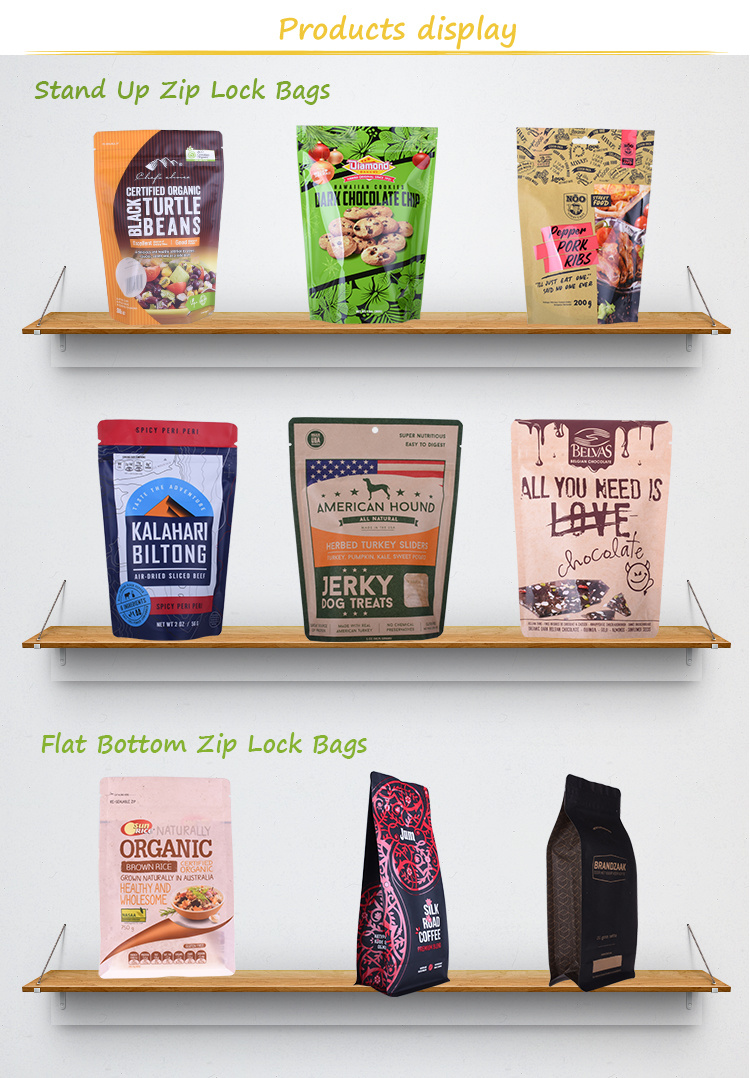 Customized Stand up Flour Package Ziplock Bags