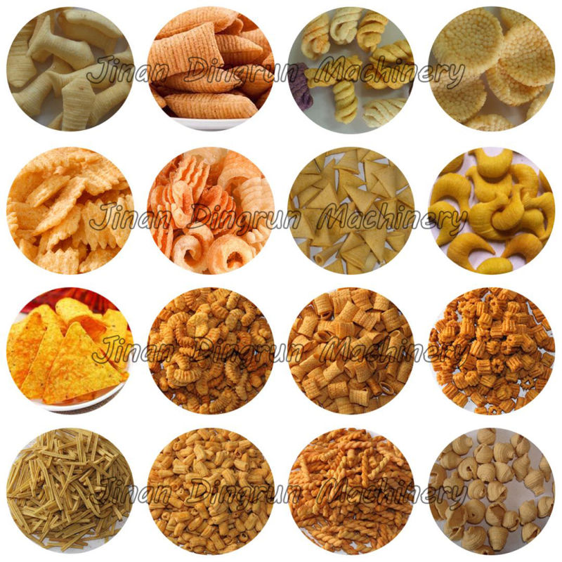 automatic fried puff pellet snack food equipment machine