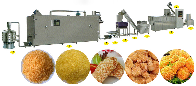 Automatic Bread Crumbs Production Line/ Breadcrumb Making Machine