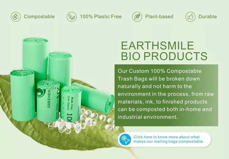 Compostable Biobag Trash Bags Biodegradable Can Liners Garbage Bags for Trash