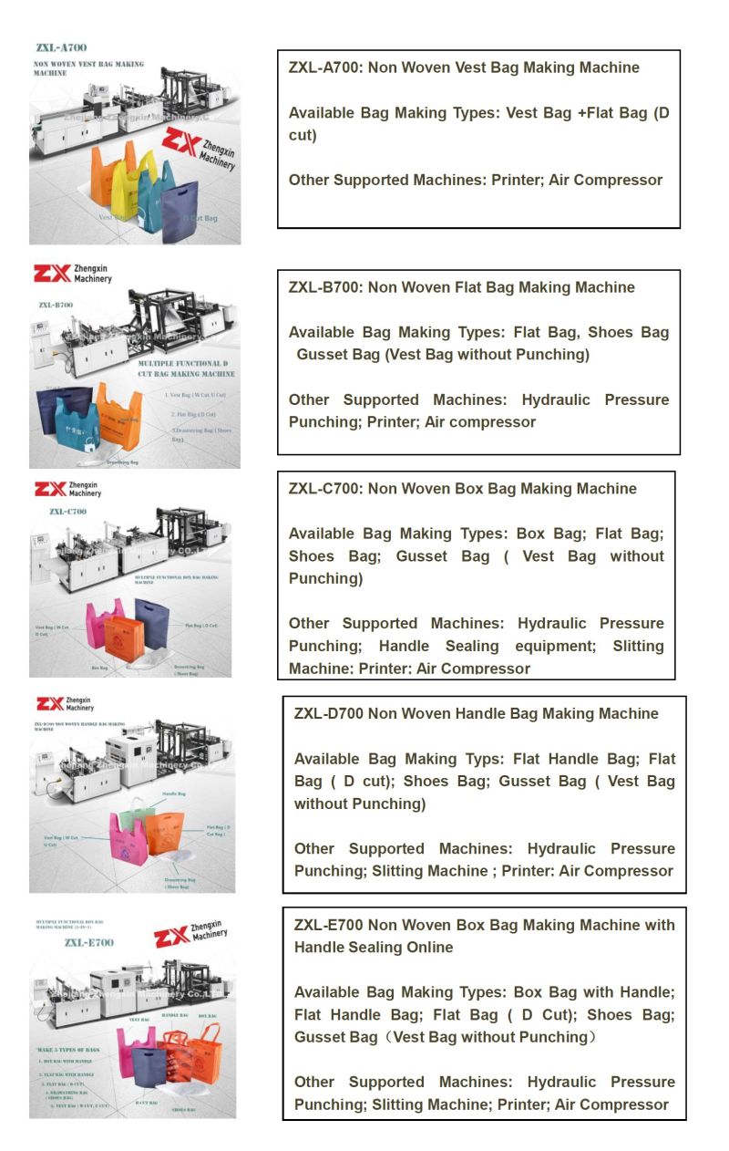 Primary Shaping Non Woven Box Bag Making Machine