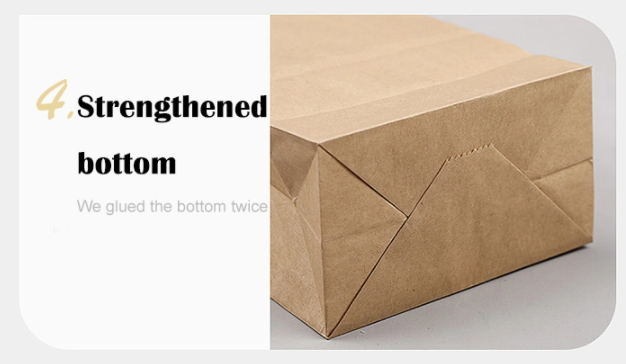 Cheap Stand up Printed Kraft Paper Packaging Bags for Shopping