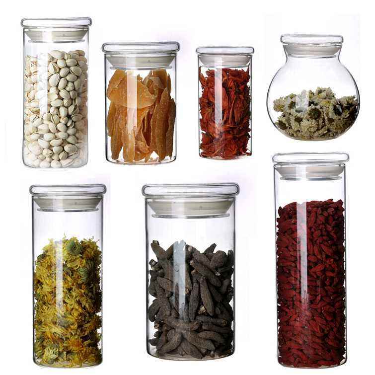Glass Jar, Food Jar, Kitchenware Storage Can with Hermetic Seal