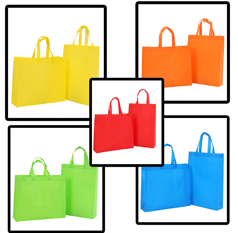 Custom Logo Non-Woven Tote Shopping Handbags Reusable Eco-Friendly Packaging Bag