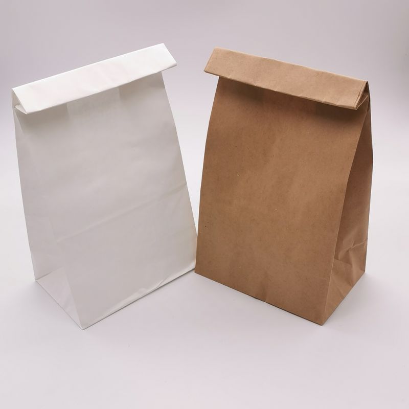 Resealable Ziplock Standing up Pouches Brown Paper Bag with Window for Food