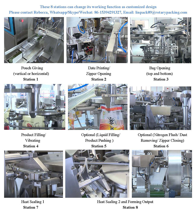 Big Bags High Speed Rotary Packing Machine for Premade Bags