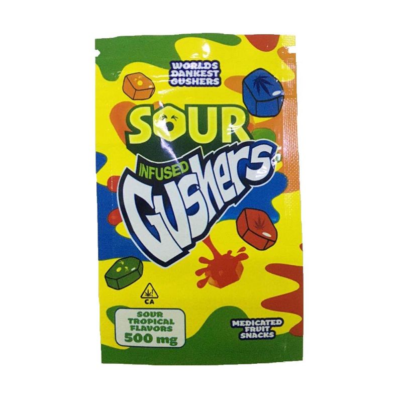 Resealable Grains Candy Packing Sour Gushers Bags Aluminum Foil Stand up Zip Lock Bags
