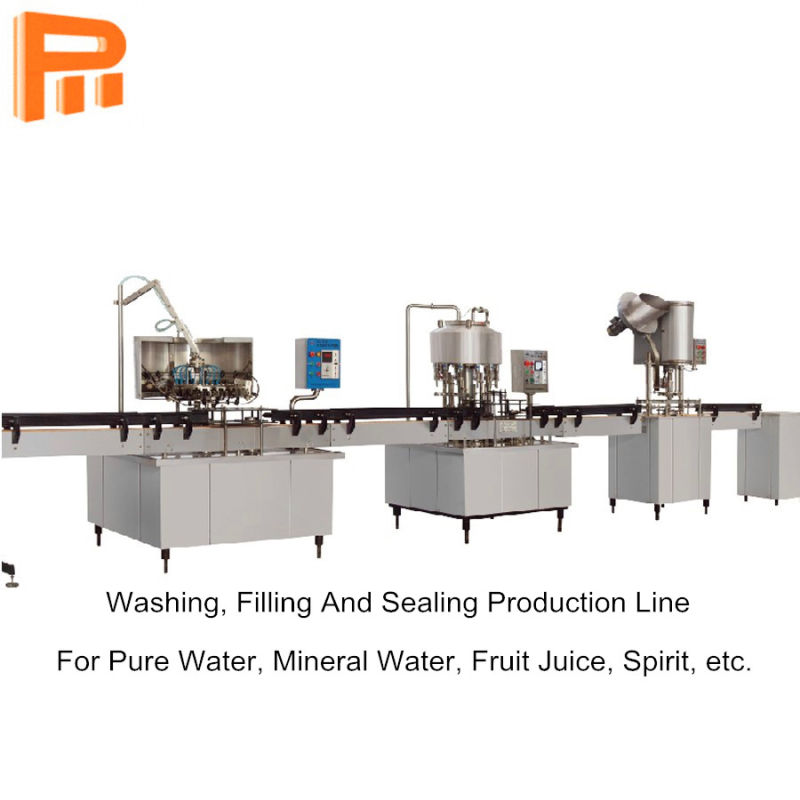 Washing Filling and Sealing Production Line Machine for Pure Water Mineral Water Fruit Juice Spirit