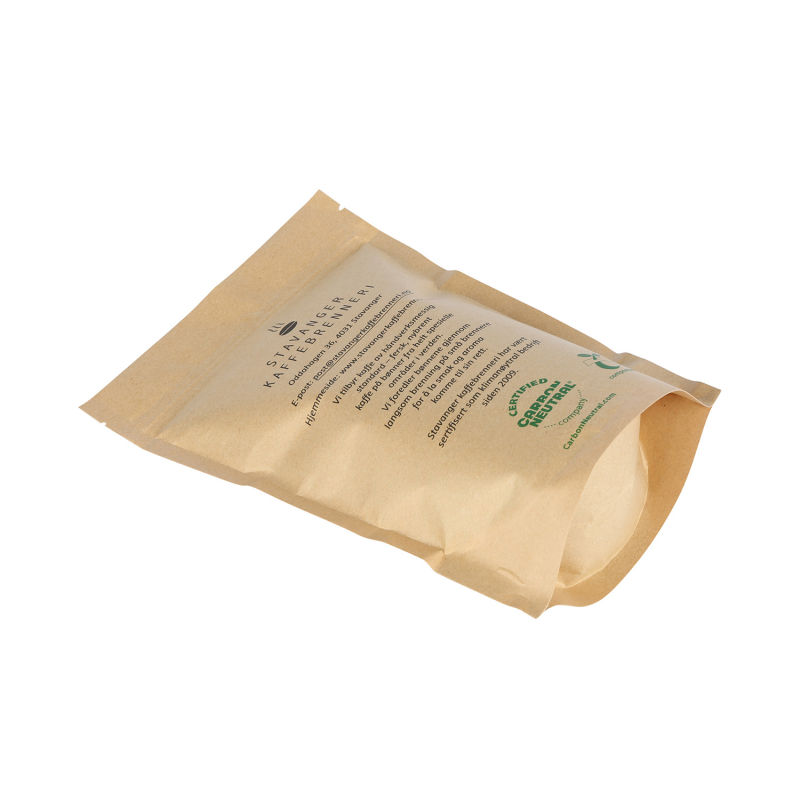 Compostable Brown Kraft Food Pouch Bags with Standard Zipper