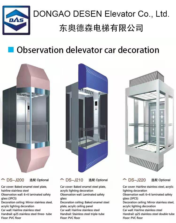 Observation Elevator Sightseeing Villa Home Elevator with New Style